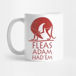 Ancient Greek Art Spartan Greyhound Hunting Dog, Fleas Poem Mug